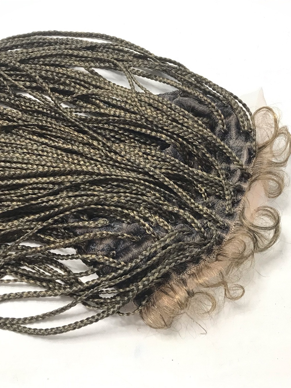New 29” Box Braids Braided Full Lace Front Synthethic Hair Long Wig T1B -27 - Picture 4 of 11